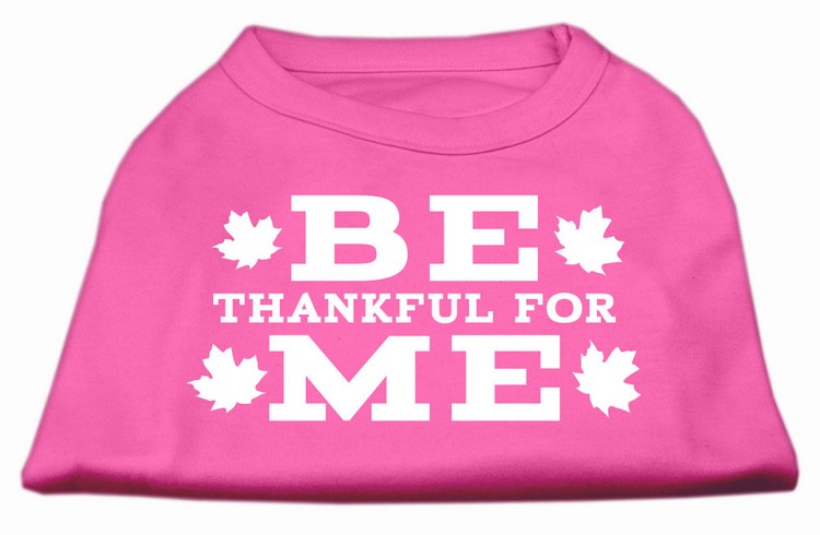 Be Thankful for Me Screen Print Shirt Bright Pink L